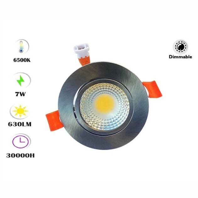 X Led Inbouwspot W Verstelbaar Rond K Dimbaar Zilver